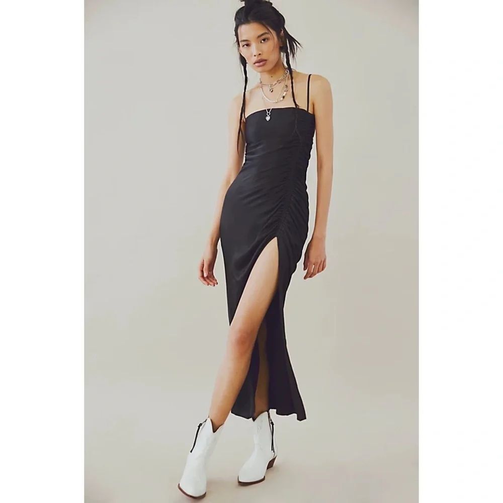 Free People x Shona Joy Lily Bias Ruched Midi Dress